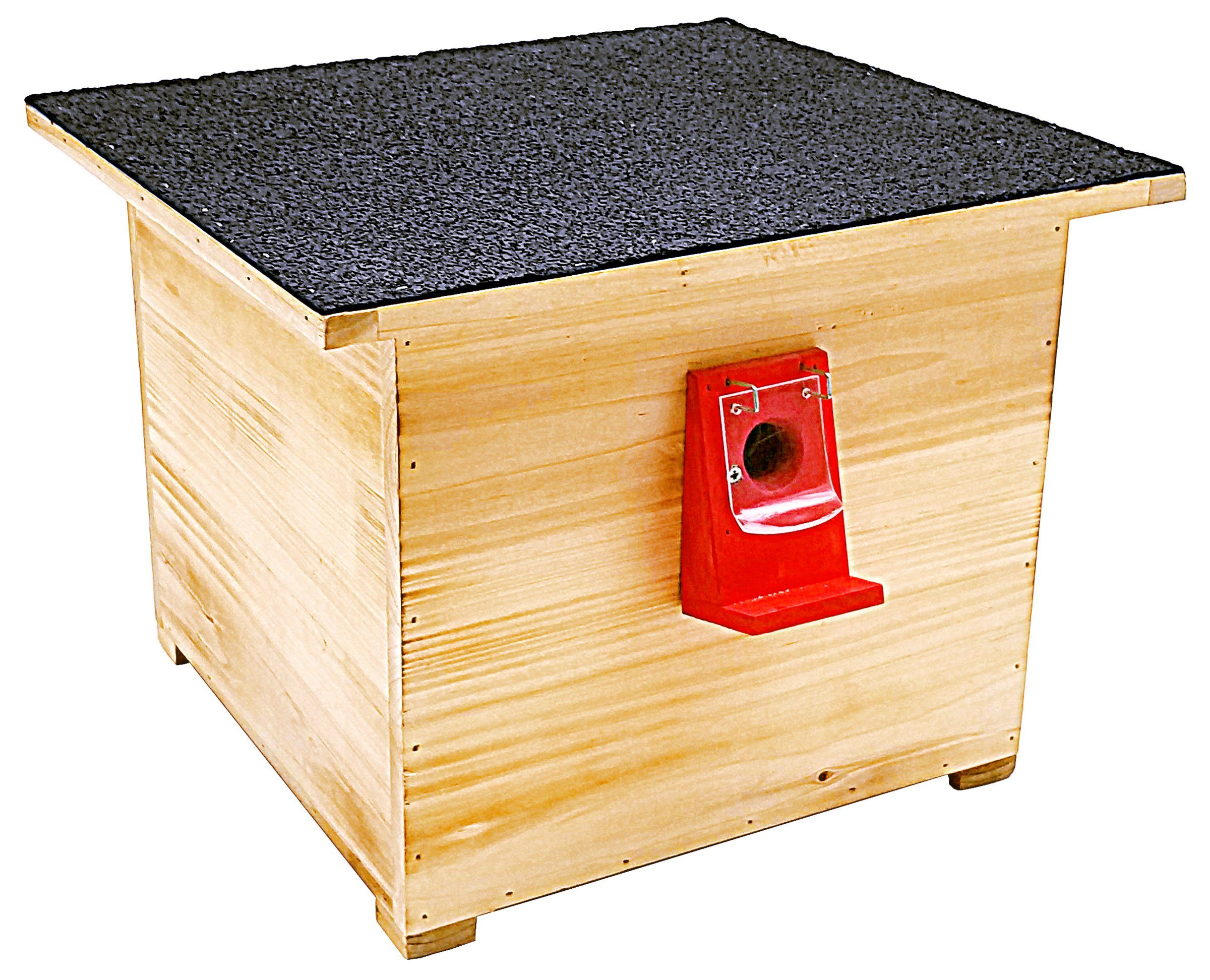 Dehner Insektenhotel Natura Premium Hummelhaus, Hummel Nistkasten, 38 x 34 x 28 cm, Holz, Schutz vor Wespen und Motten, Nistplatz für Hummeln
