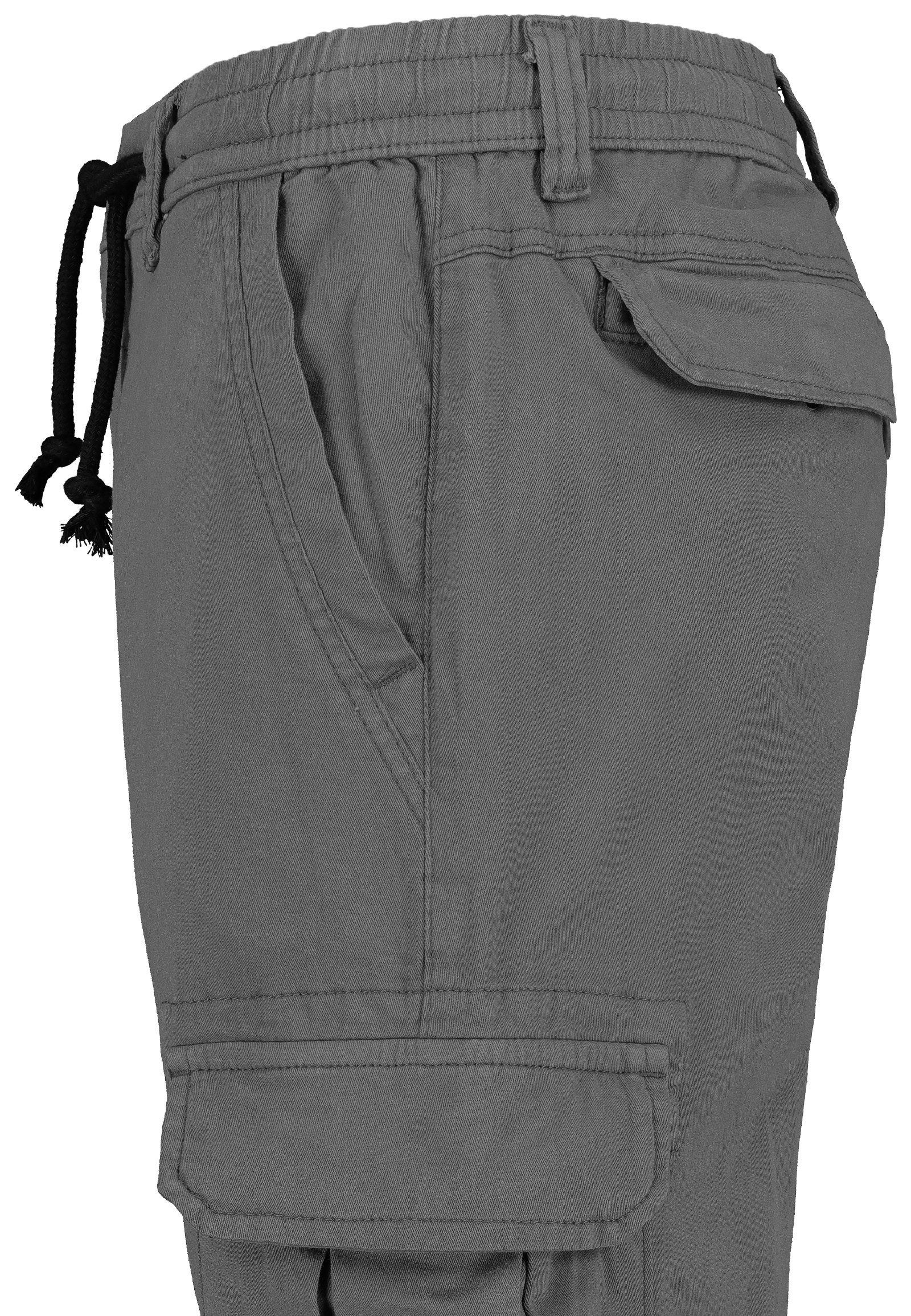 SUBLEVEL Cargohose mit elastischen Bündchen und Kordelzug Jogger Pants