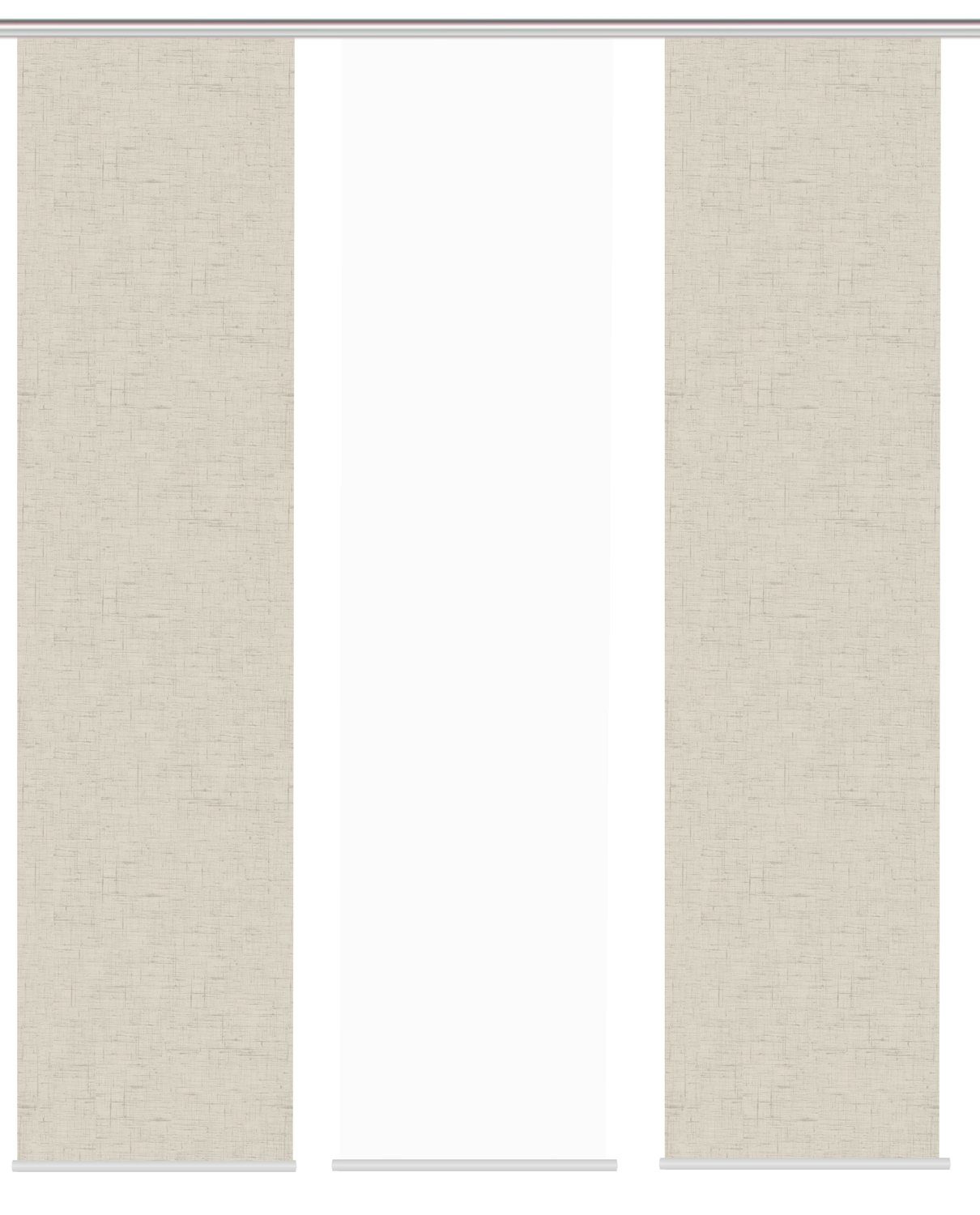 HOME WOHNIDEEN Schiebegardine Schiebegardine PIVE, Digitaldurck, Dekostoff, Seidenoptik 245x60 cm (3 St), Paneelwagen, blickdicht, 100% Polyester