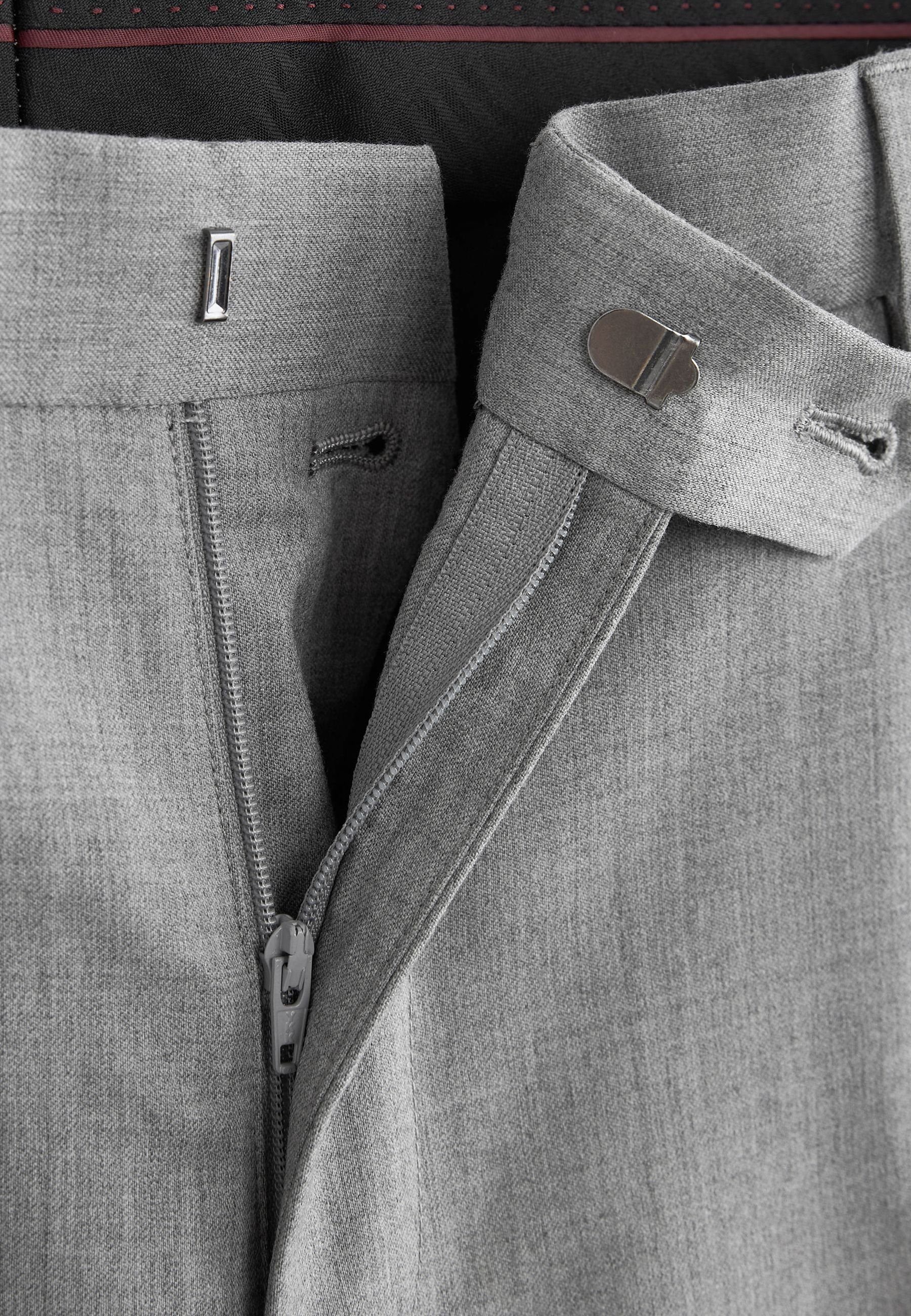 Anzug Next Hose Wolle: 100 aus (1-tlg) % Grey Anzughose