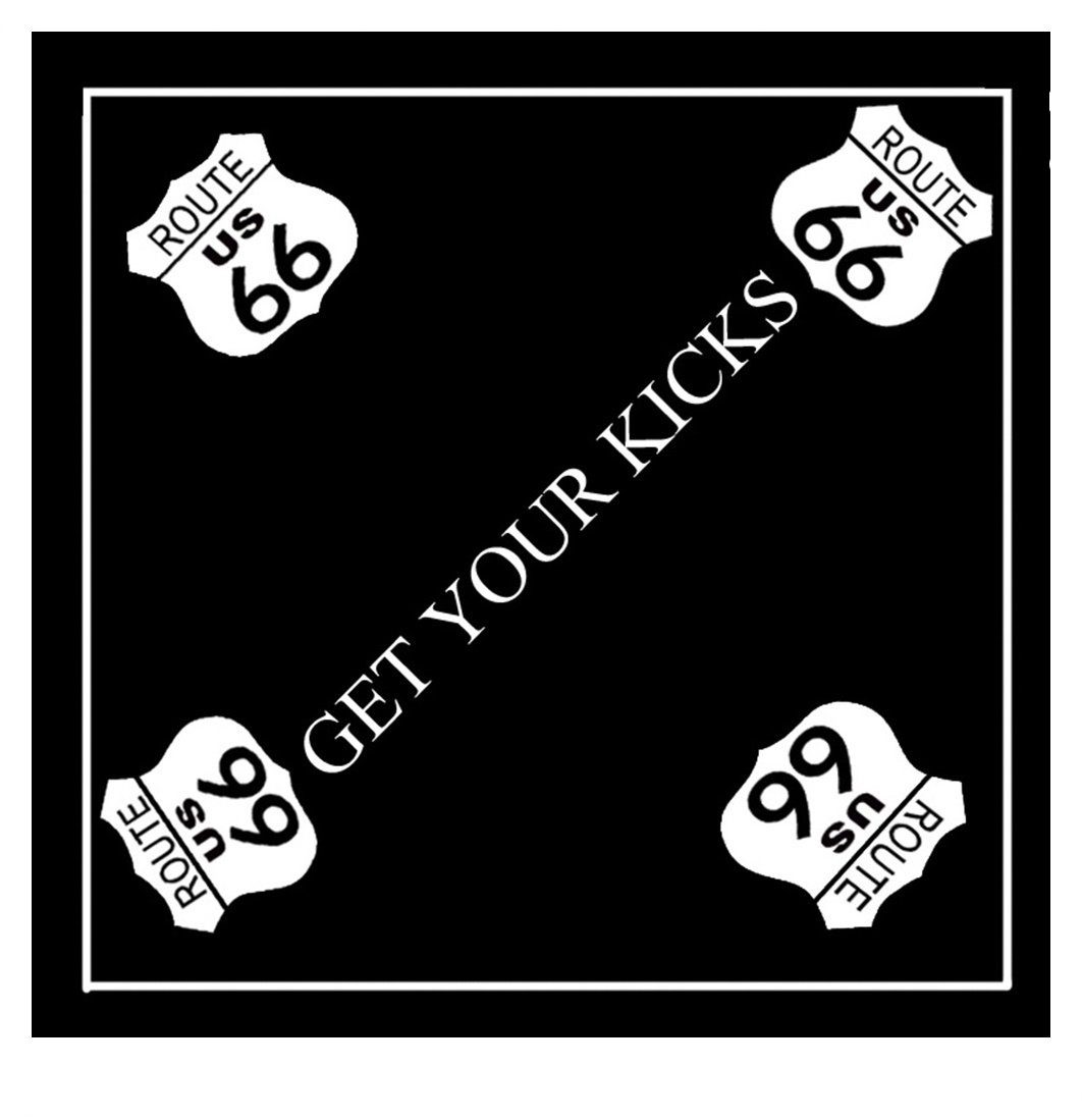 Westernlifestyle Bandana Route 66 schwarz weiss günstig online kaufen