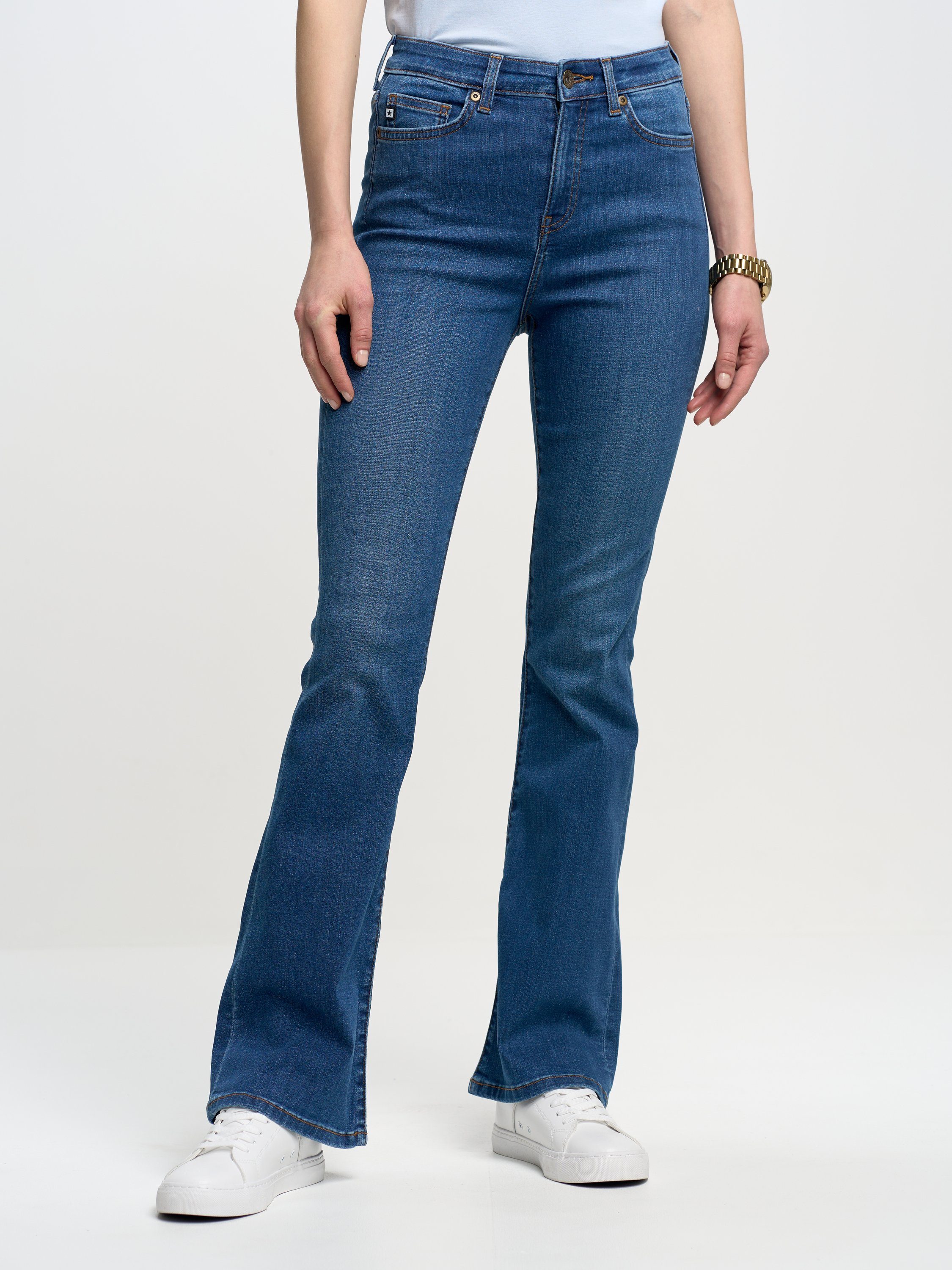 BIG CLARA STAR Bootcut-Jeans (1-tlg) FLARE