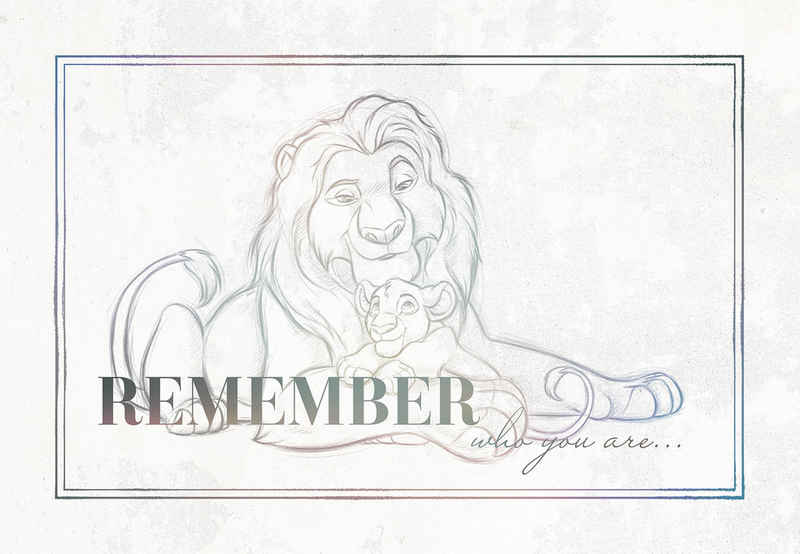 Komar Leinwandbild Keilrahmenbild - Lion King Be Yourself - Größe 40 x 60 cm, Disney (1 St)