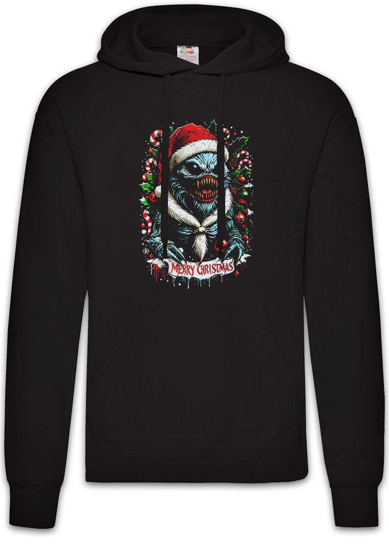 Hoodie Merry Christmas Monster Herren Hoodie Happy Santa X-Mas Claus Critter