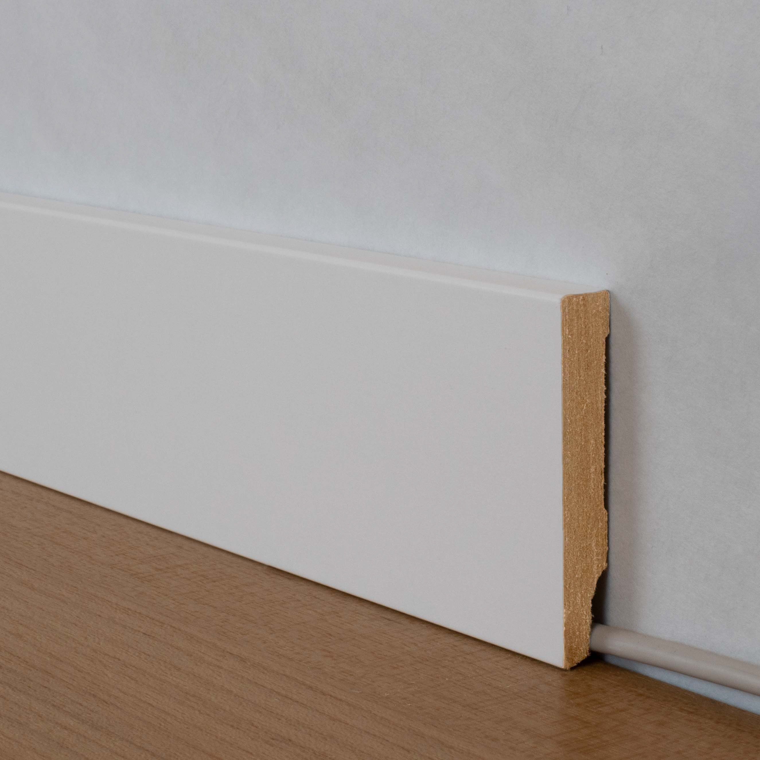 PROVISTON Sockelleisten-Aussenecke 10 x 58 x 400 mm Aussenwinkel MDF-Kern foliert Weiß by PROVISTON, 2-St.