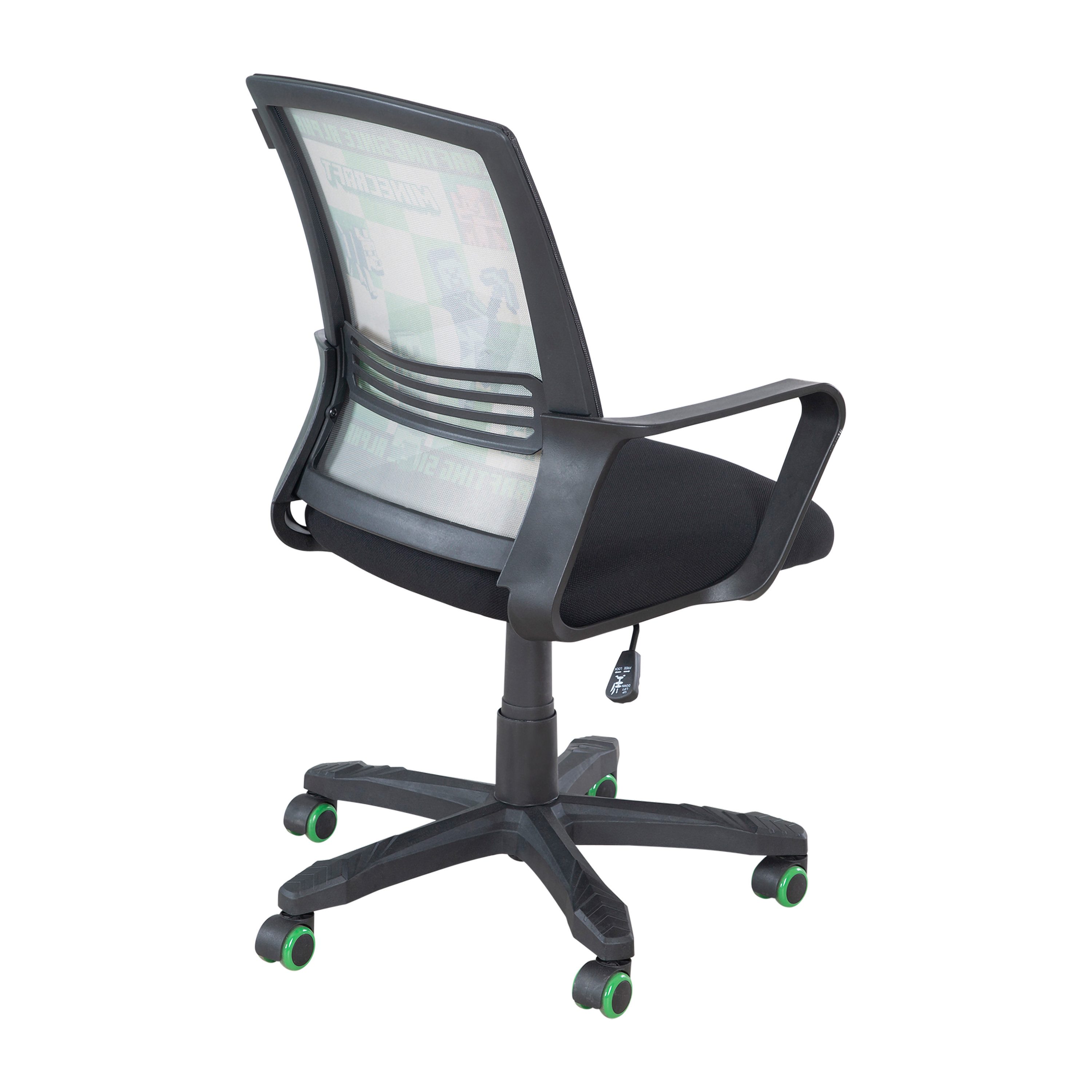 Minecraft Gaming-Stuhl - Gaming Chair - stufenlos höhenverstellbar - mit Wippmechanik, schwarz mit Minecraft Design
