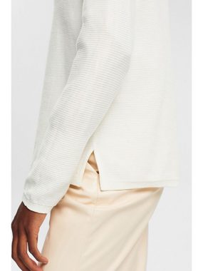 Esprit V-Ausschnitt-Pullover Pullover aus Strukturstrick mit V-Ausschnitt