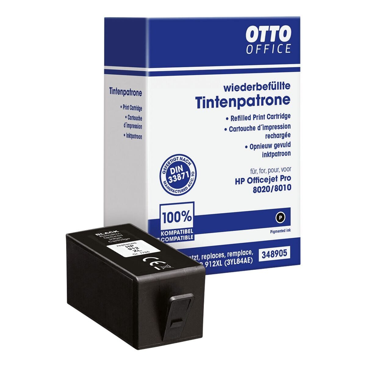 Otto Office Nr. 3YL84AE Tintenpatrone (1-tlg., ersetzt HP 3YL84AE, Nr. 912XL, schwarz)