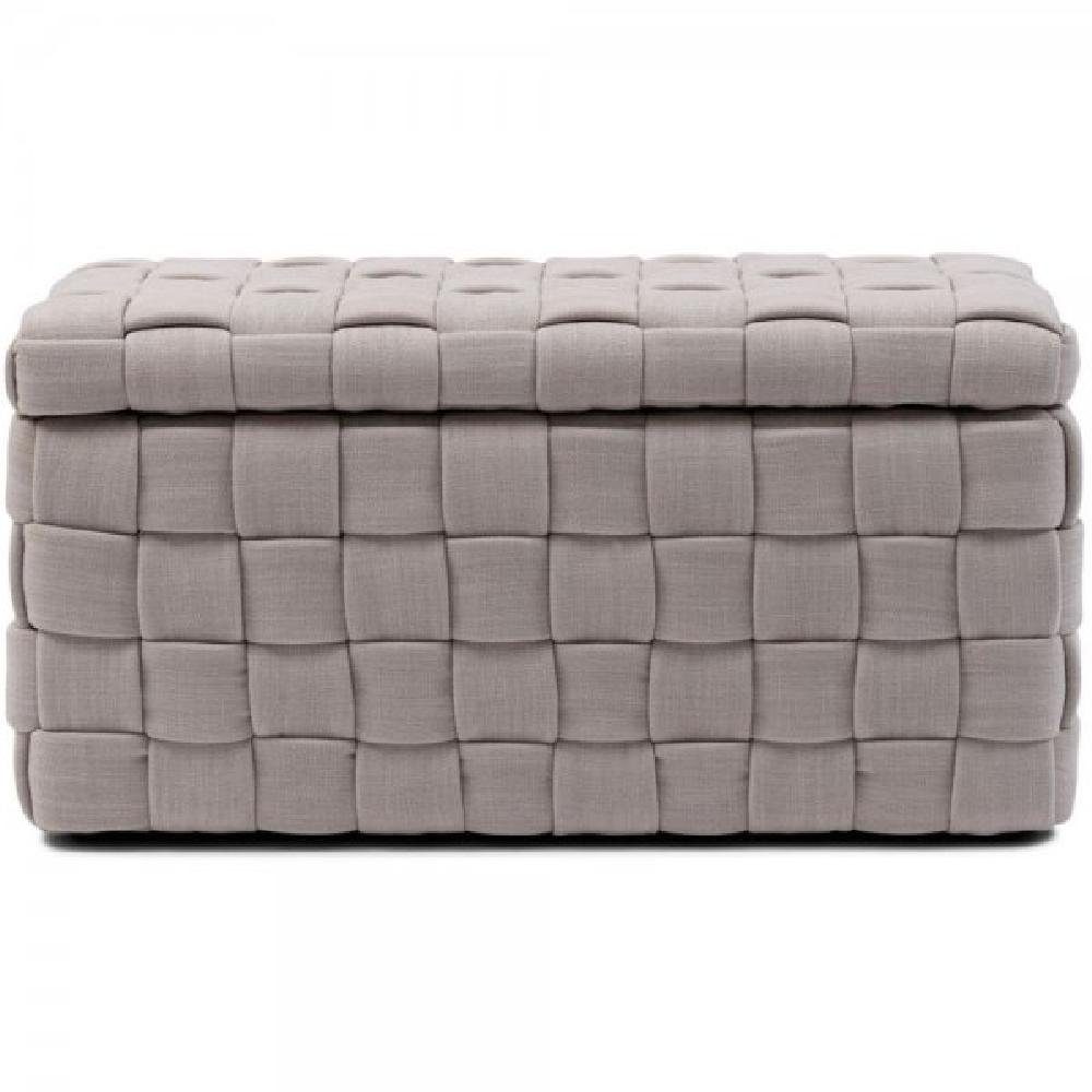 Casatessile Leinen-Hocker Mit Stauraum – 38 X 38 X 38 Cm, Bordeaux, Klappbar, Aus Polyester & MDF