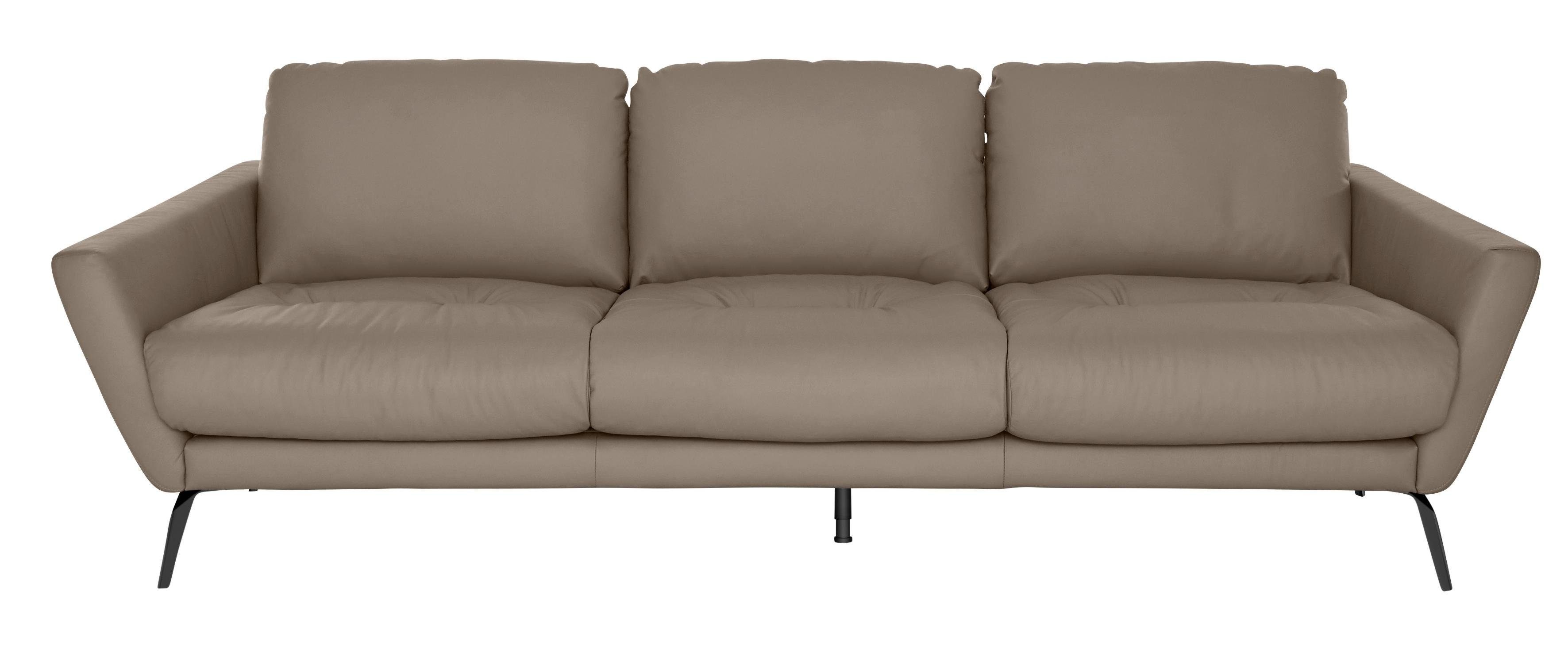 [Kostenloser Versand landesweit] W.SCHILLIG Big-Sofa softy, Heftung pulverbeschichtet schwarz Füße im mit dekorativer Sitz