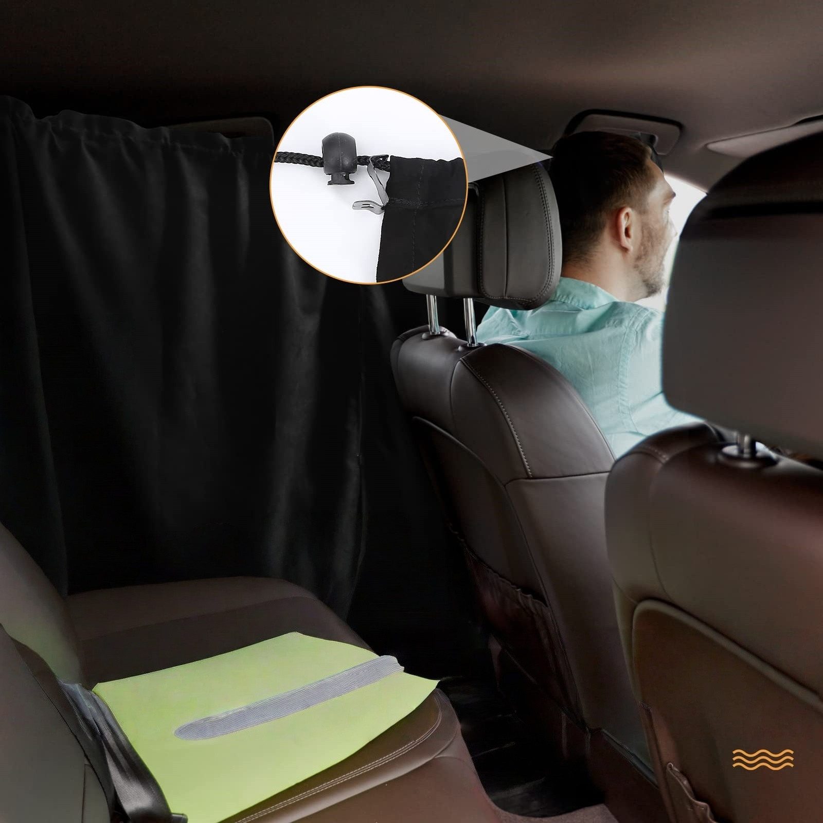 FOUORTUNATE-BEE Fensterfolie Auto Sichtschutz Vorhang, Trennvorhang für Pkw und Wohnmobil, Camping Vorhang für Reisen, Ruhepausen und mehr Privatsphäre – Bild 3 von 5