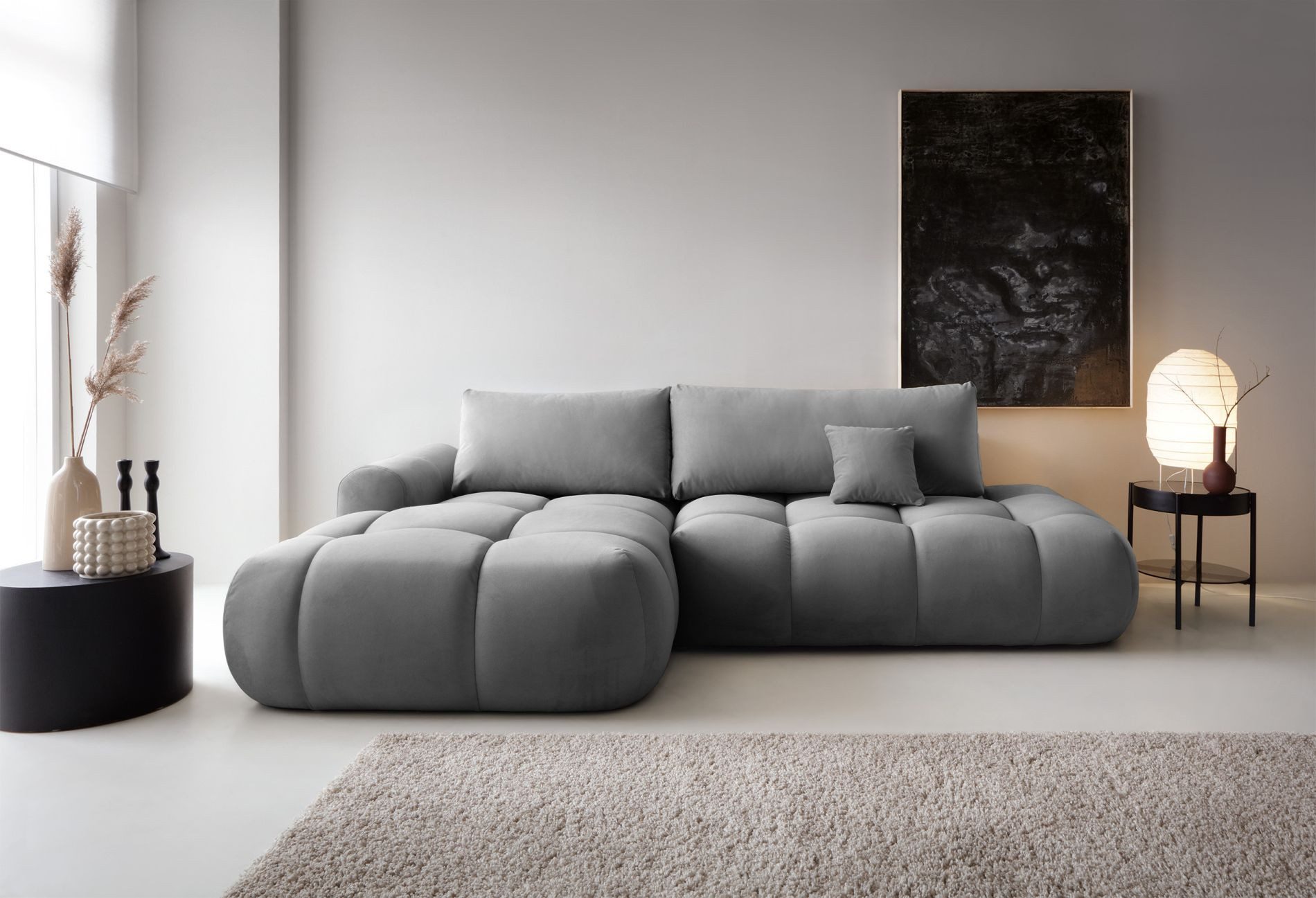 Selsey Ecksofa OMBO, mit Schlaffunktion, Stauraum, wasserfest
