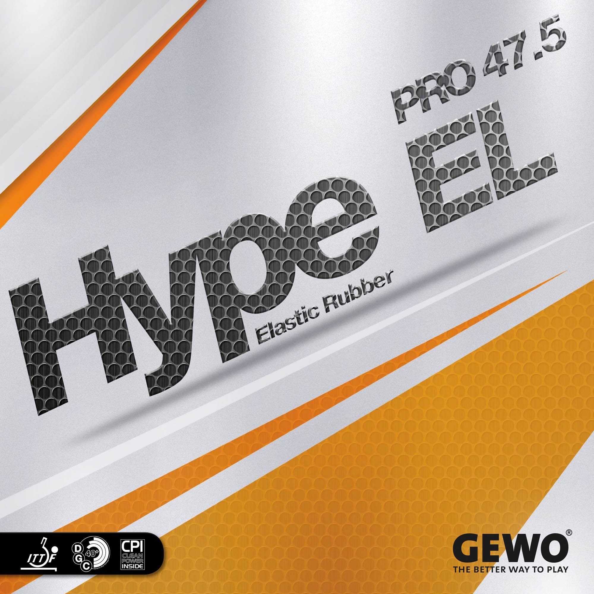 Gewo Tischtennisschläger GEWO Belag Hype EL Pro 47.5 rot 1,9 mm