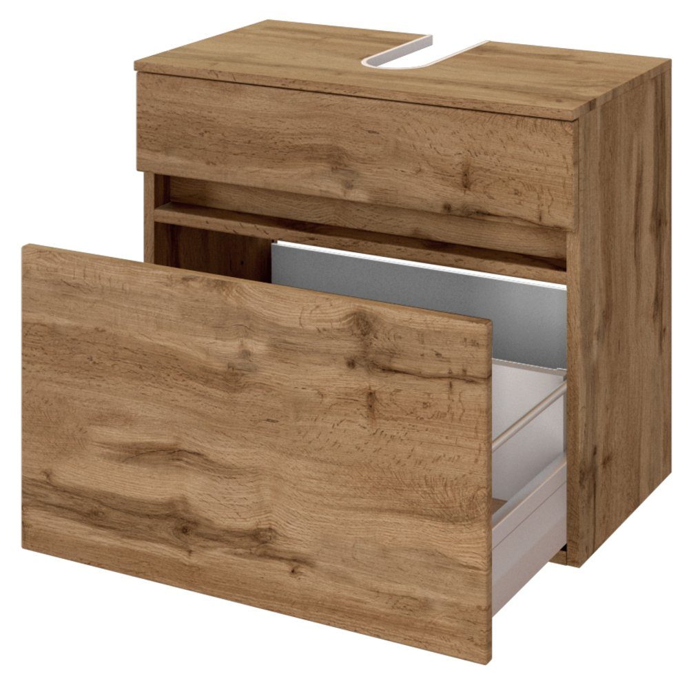 HELD MÖBEL Unterschrank Unterbeckenschrank Baabe 60 cm Wotaneiche/Wotaneiche