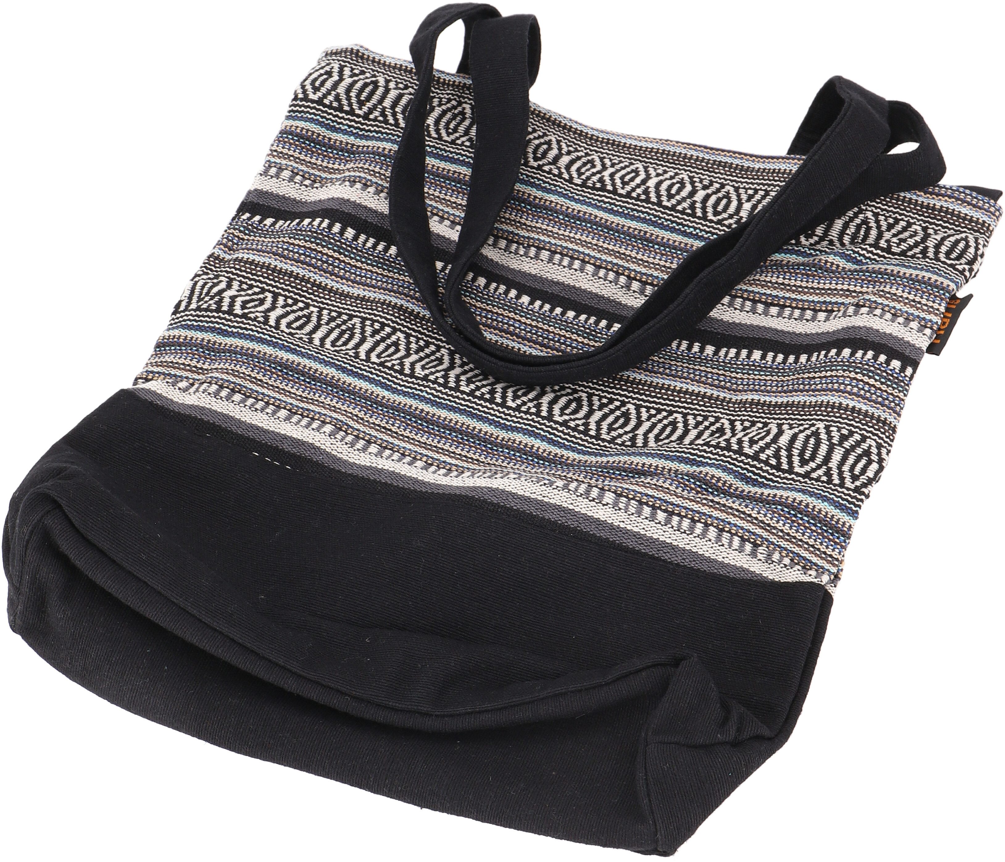 Guru-Shop Schultertasche Ethno Shopper Tasche, stabile Einkaufstasche,..