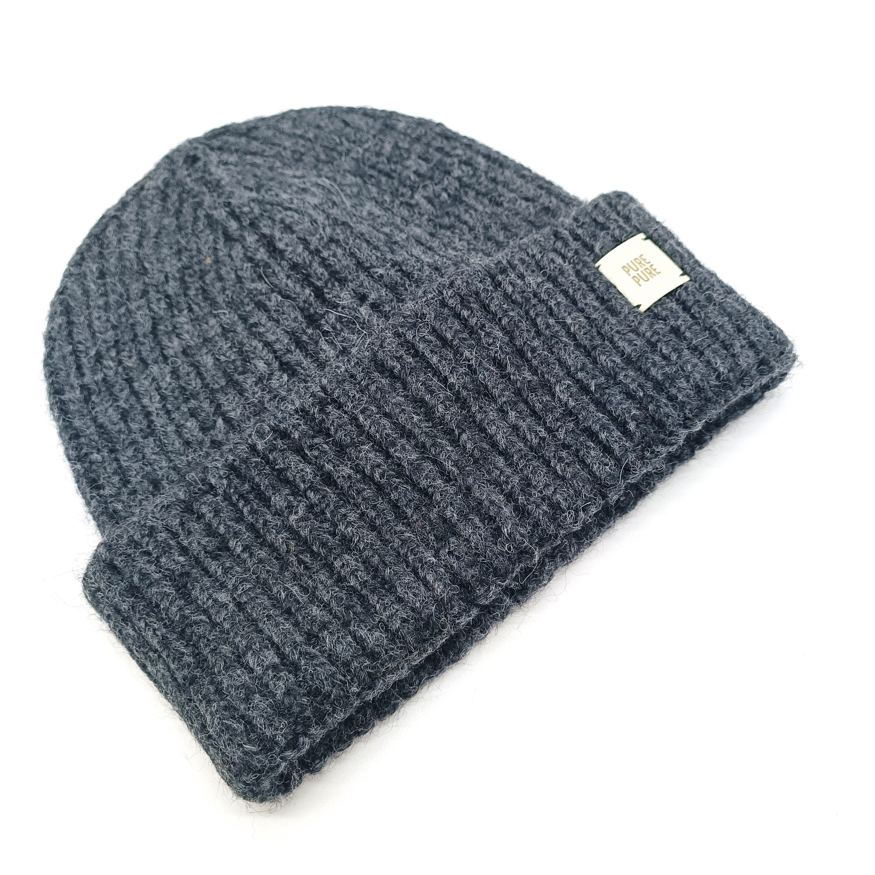pure pure by BAUER Strickmütze Mütze Babyalpaka anthrazit