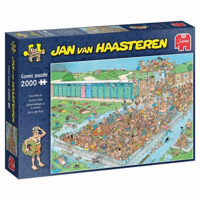 Jumbo Spiele Puzzle Jan van Haasteren - Ab in den Pool 2000 Teile, 2000 Puzzleteile