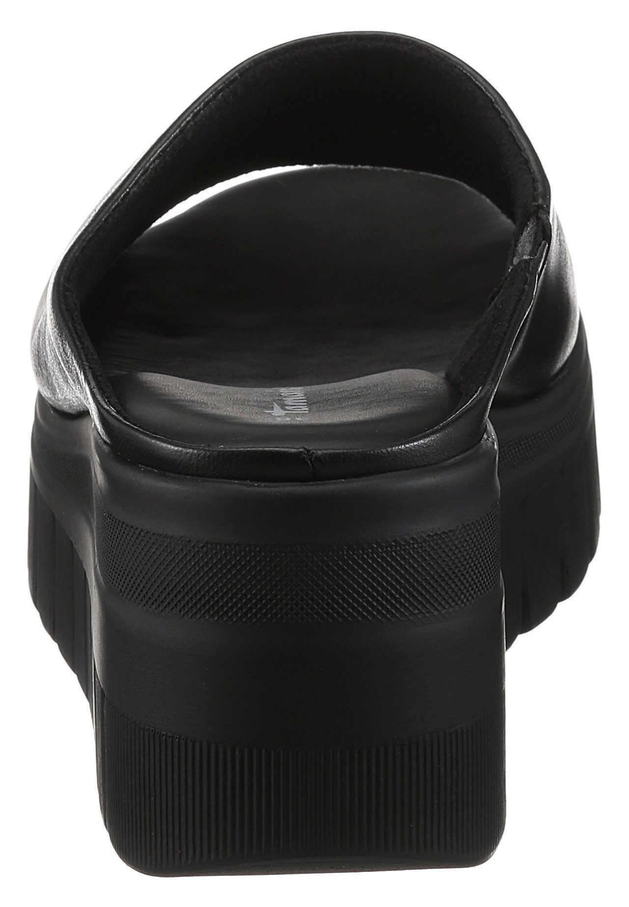 Tamaris Pantolette Keilabsatz, Sommerschuh, Schupfschuh mit markantem Plateau
