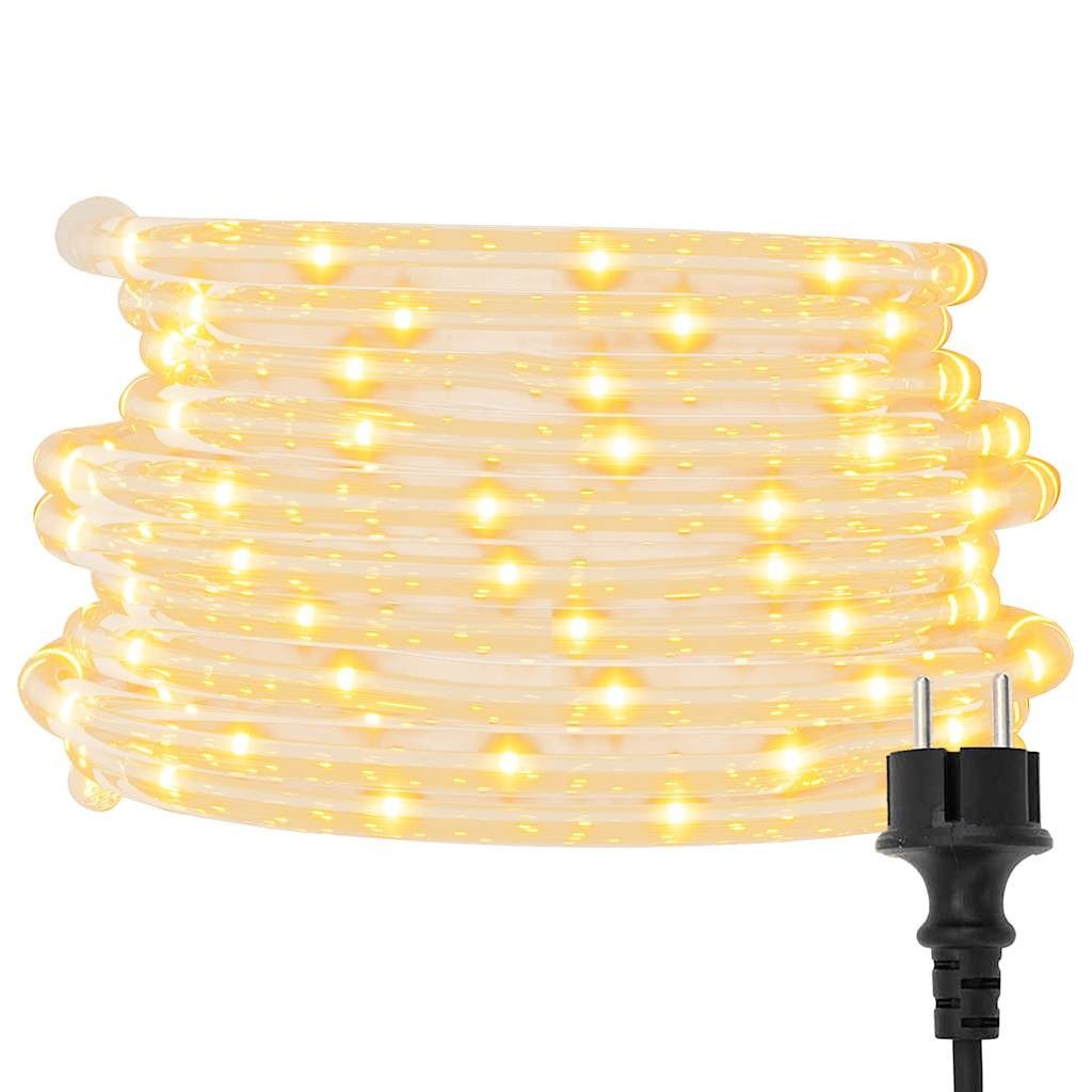 vidaXL LED-Lichterschlauch Lichtschlauch 120 LEDs Warmweiß 5 m PVC