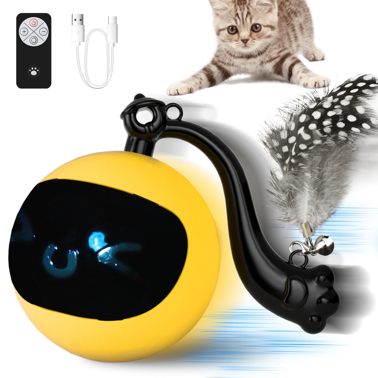 ZEUOPQ Tier-Intelligenzspielzeug Katzenball Interaktives Katzenspielzeug Ba günstig online kaufen
