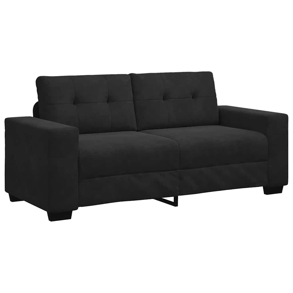 vidaXL Sofa Zweisitzer-Sofa Schwarz 180x77x82 cm Samt, 1 Teile