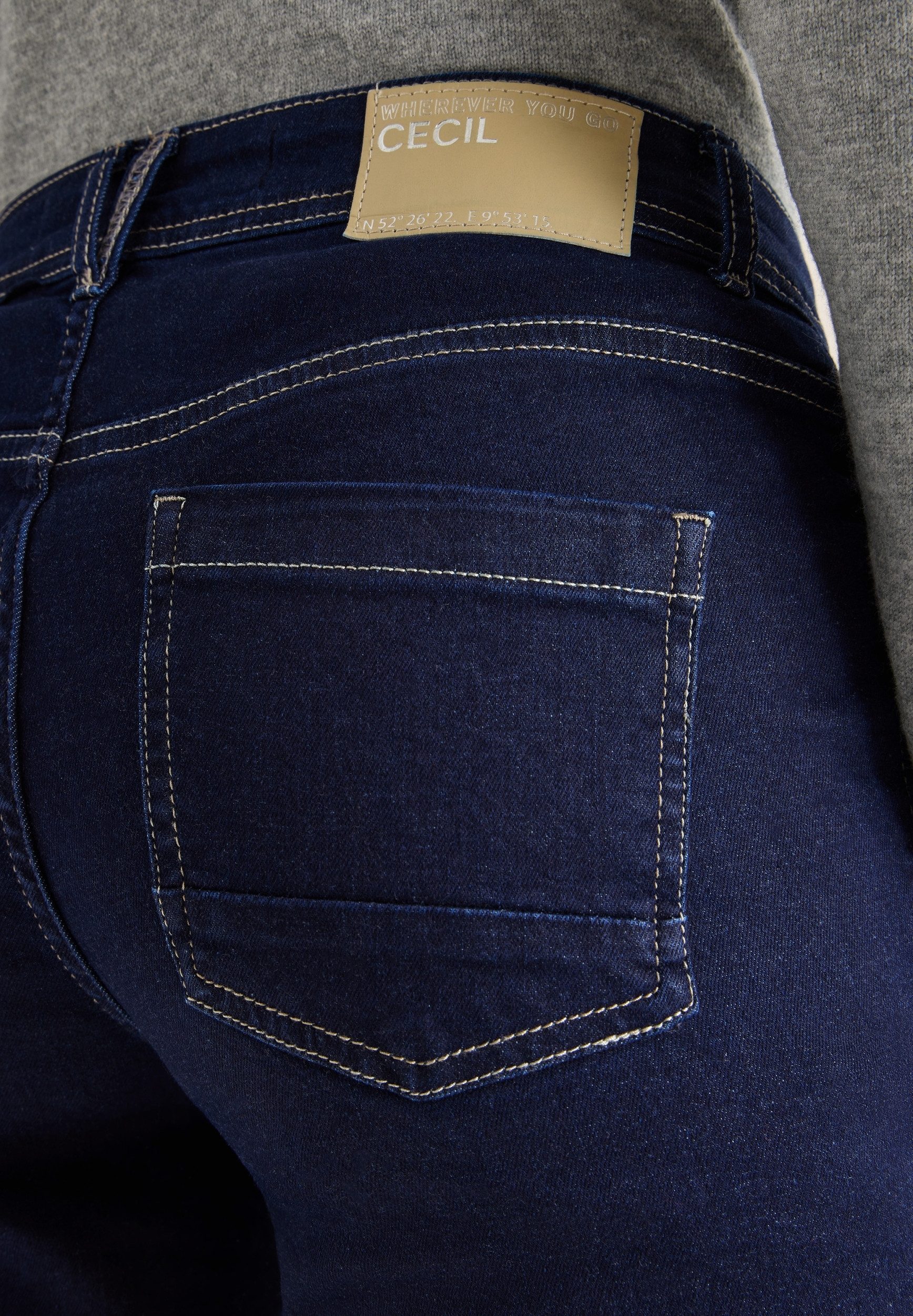 CECIL 5-Pocket-Hose Style Scarlett Rinsed