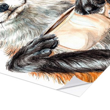 Posterlounge Wandfolie Holly Simental, Morning Fox, Küche Illustration