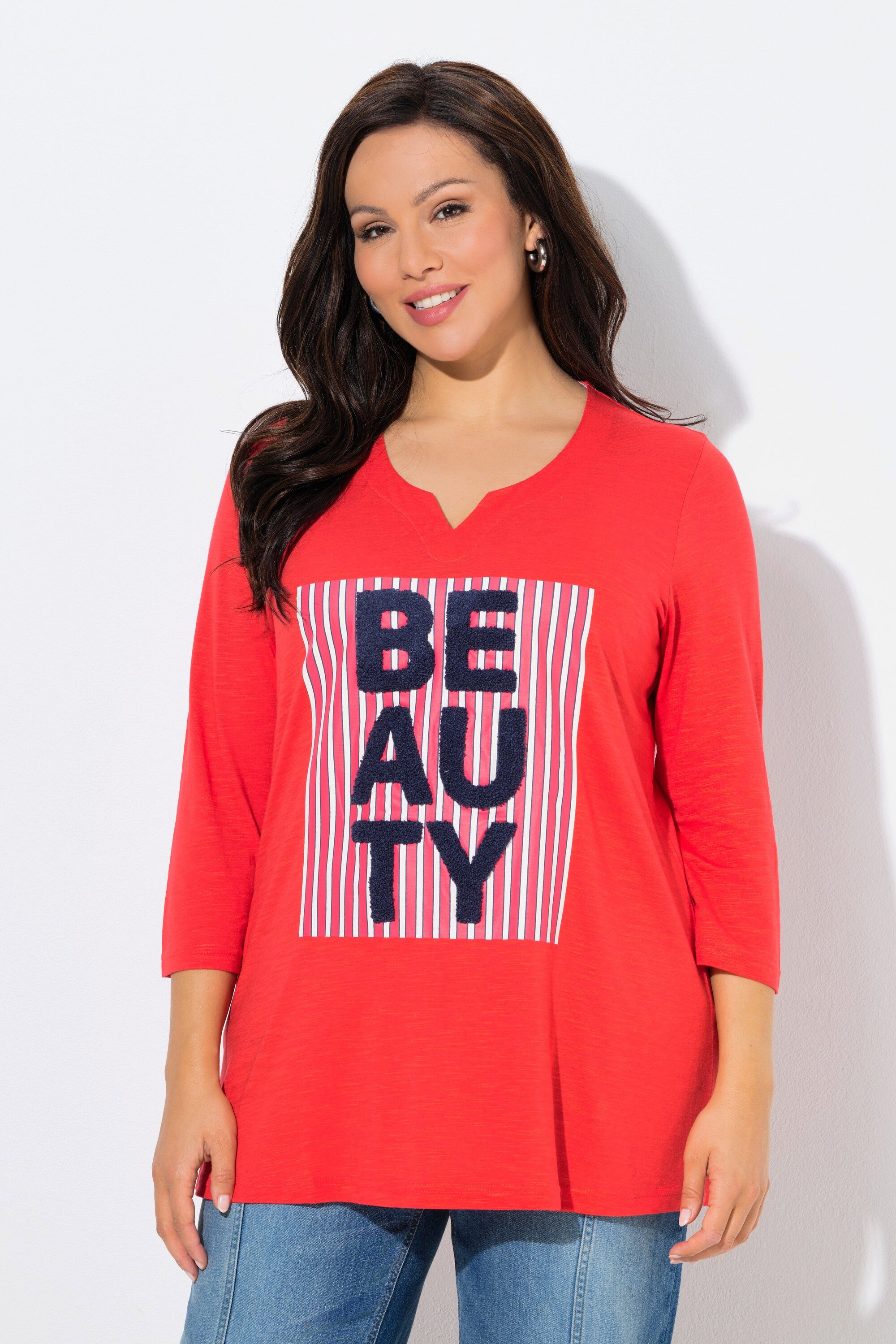 T-Shirt Shirt Beauty Classic V-Ausschnitt 3/4-Arm