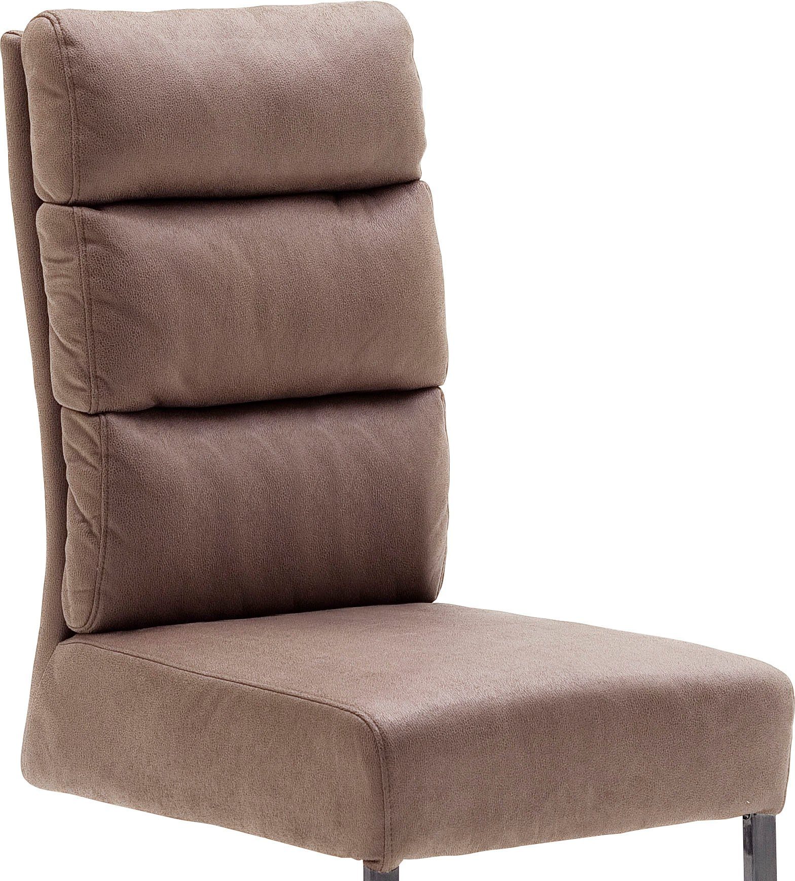 MCA furniture bis | 2 Freischwinger Cappuccino 120 | lackiert belastbar Rochester St), Kg Stuhl (Set, Cappuccino matt Schwarz