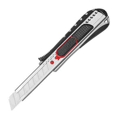 WEDO Cutter, (Packung, 1 St., Cutter inkl. Abbrechklinge), WEDO® Cuttermesser Safety 2 in 1 787018 Teppichmesser Abbrechklinge: 18 mm - silber - 1 Stück