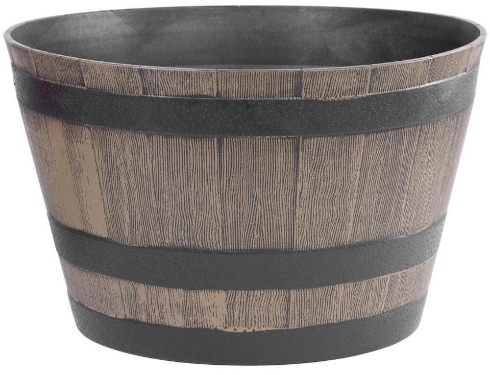 PROREGAL® Blumentopf Blumentopf 52x30cm Holz-effekt, Fass günstig online kaufen