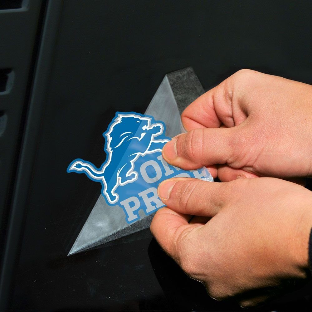 WinCraft Wanddekoobjekt Perfect Cut 10x10cm Aufkleber NFL Detroit Teams Slogan Lions