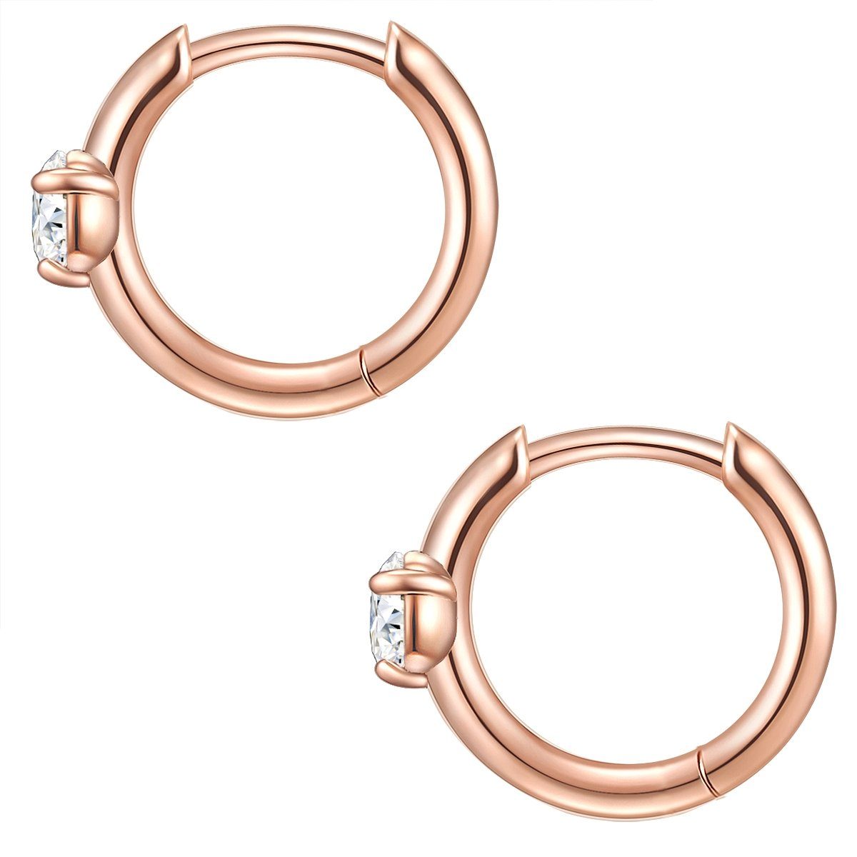 Lulu & Jane Paar Creolen roségold, verziert mit Kristallen von Swarovski® günstig online kaufen