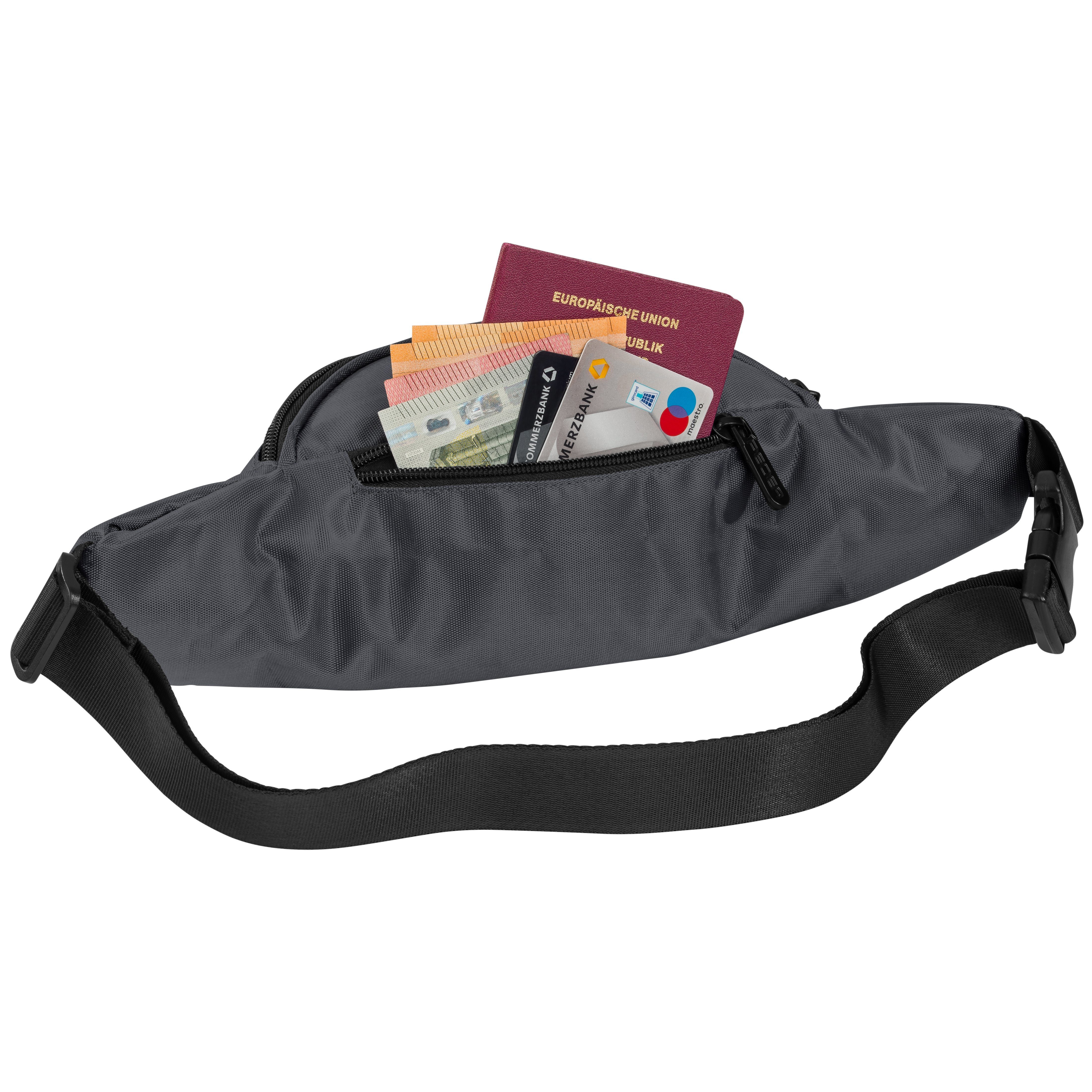 PEDEA Bauchtasche Gürteltasche, flexibel, wasserabweisend, RFID/NFC - Schutz integriert, wasserabweisend