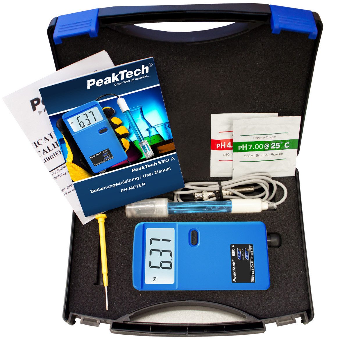 PeakTech Wassersensor pH- BNC-Elektrode, Schwimmbad, Aquarium, Labor