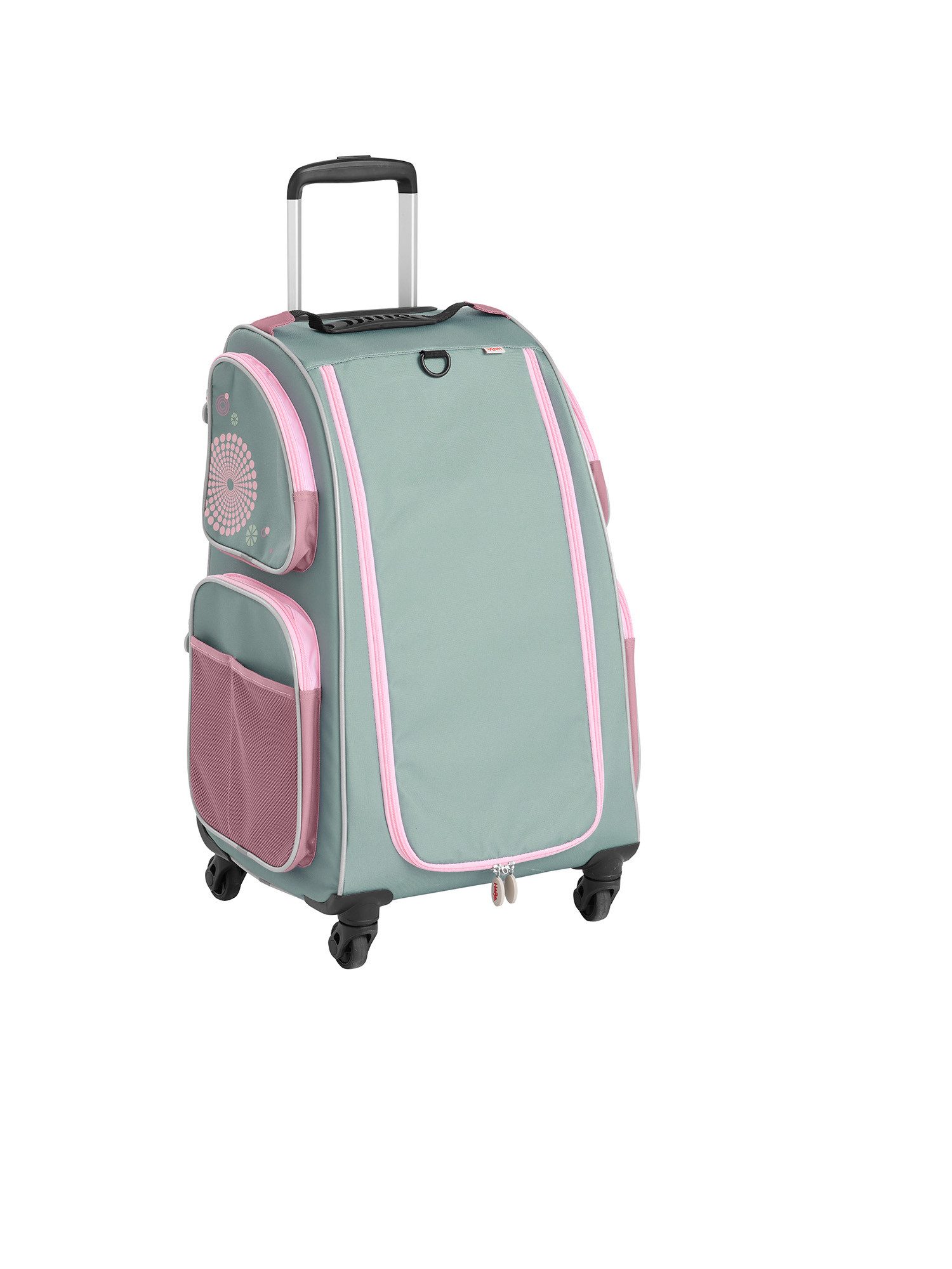 Haba Kinderkoffer Schranktrolley, mit 4 leisen 360°-Rollen und herausnehmbaren Böden