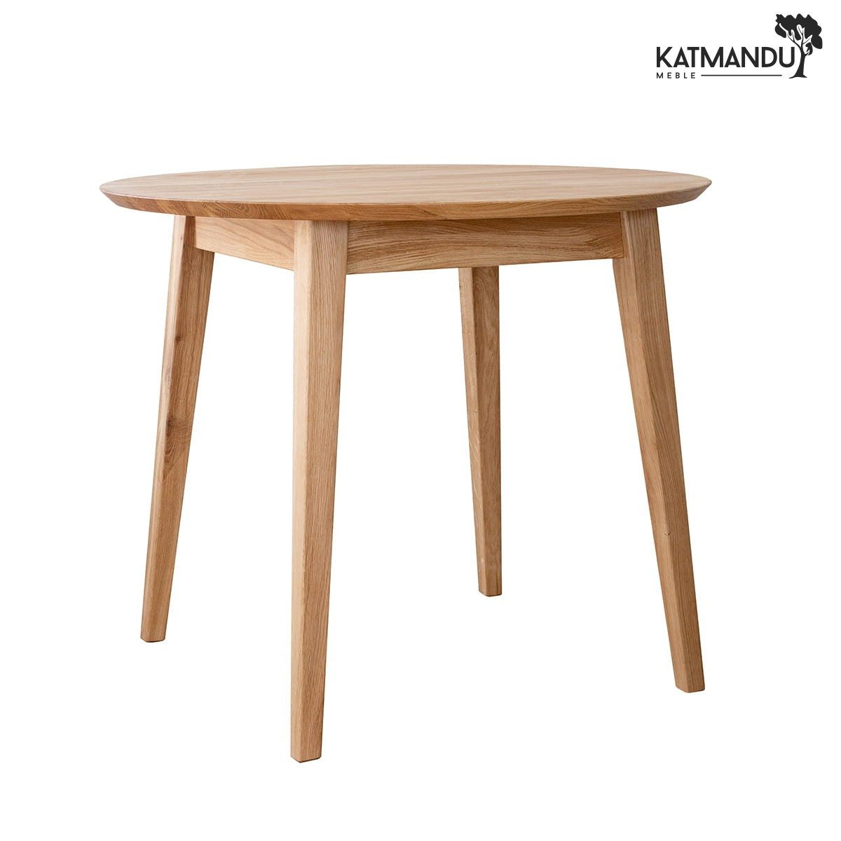 Katmandu Esstisch Orbetello Esstisch rund 90 cm aus massiver Eiche (1 Tisch), 90cm Durchmesser