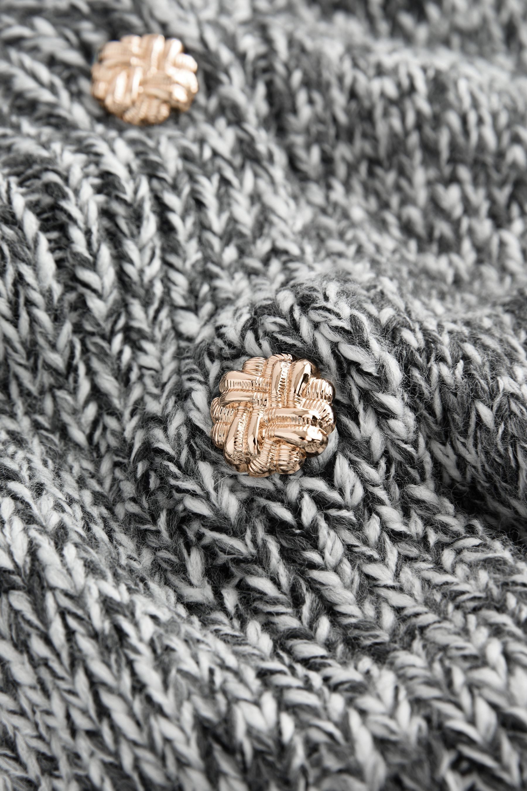 Next Strickjacke Strickjacke mit Twistdetail und Wollanteil (1-tlg)