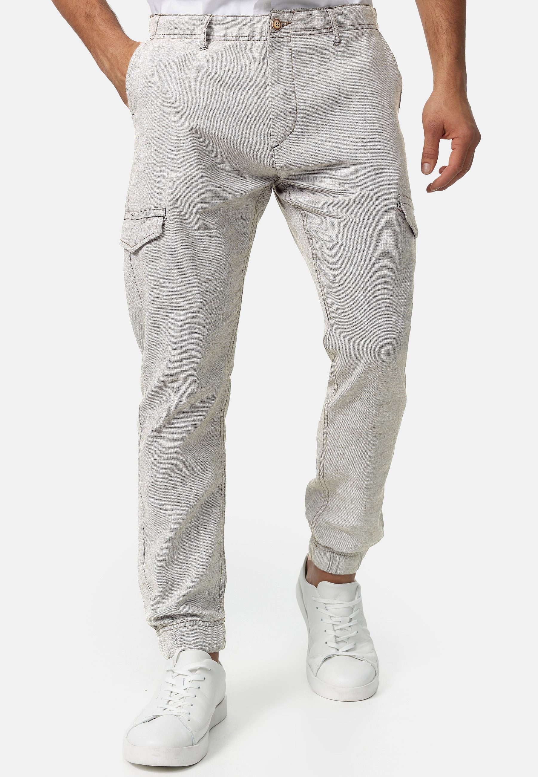 Indicode Leinenhose Herren Booth Sommerhose Leinen Herrenhose mit 6 Taschen günstig online kaufen