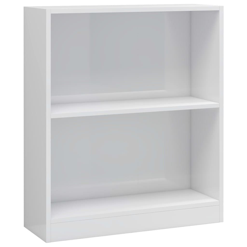 cm Hochglanz-Weiß furnicato Bücherregal 60x24x74,5 Holzwerkstoff