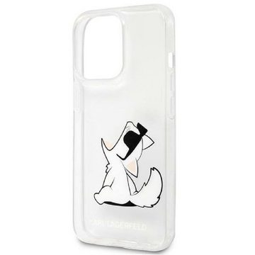 KARL LAGERFELD Handyhülle iPhone 14 Pro Max Case TPU Hardcase Katze transparent 6,7 Zoll, Kantenschutz