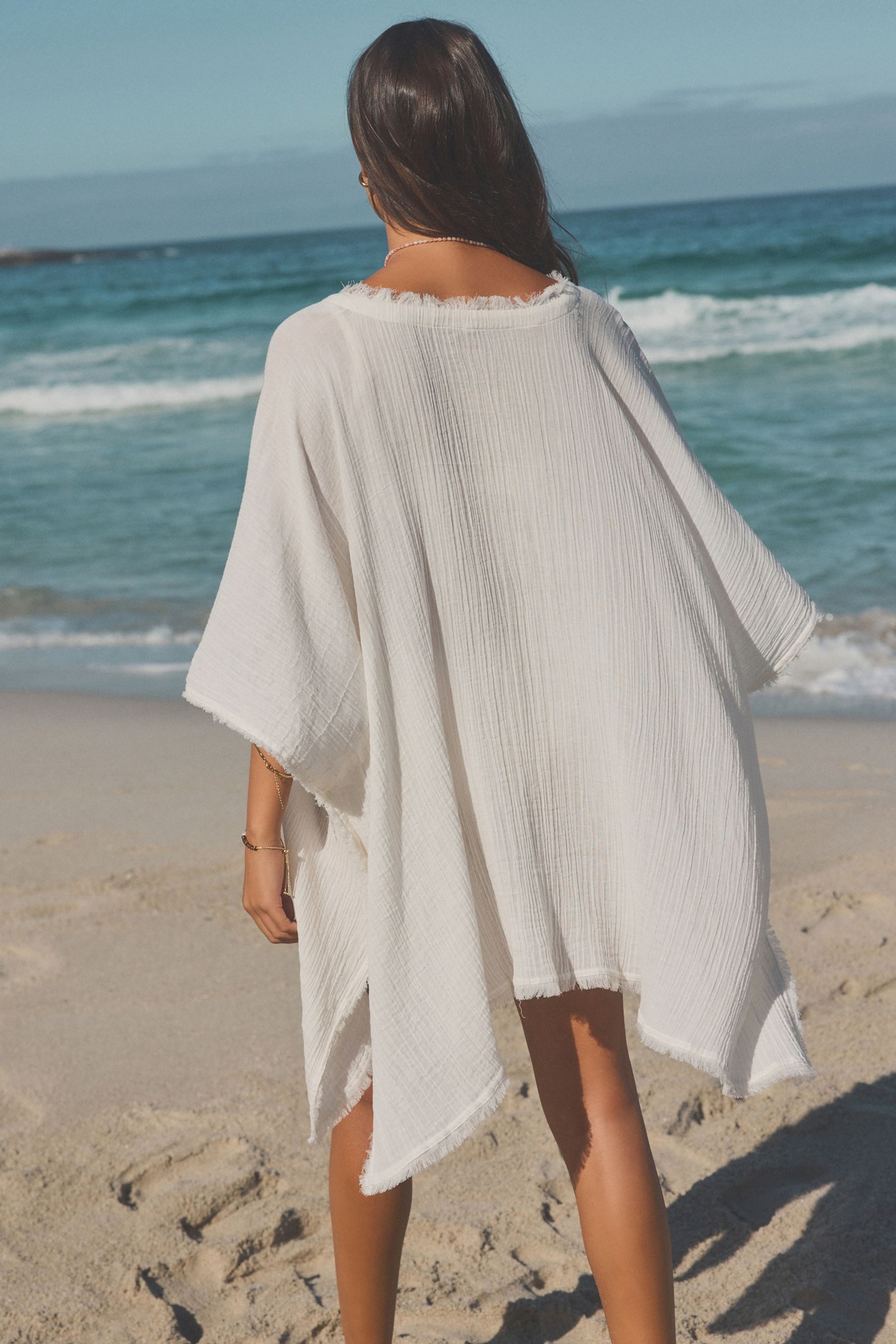 Next Strandshirt Strandkaftan aus 100 % Baumwolle günstig online kaufen
