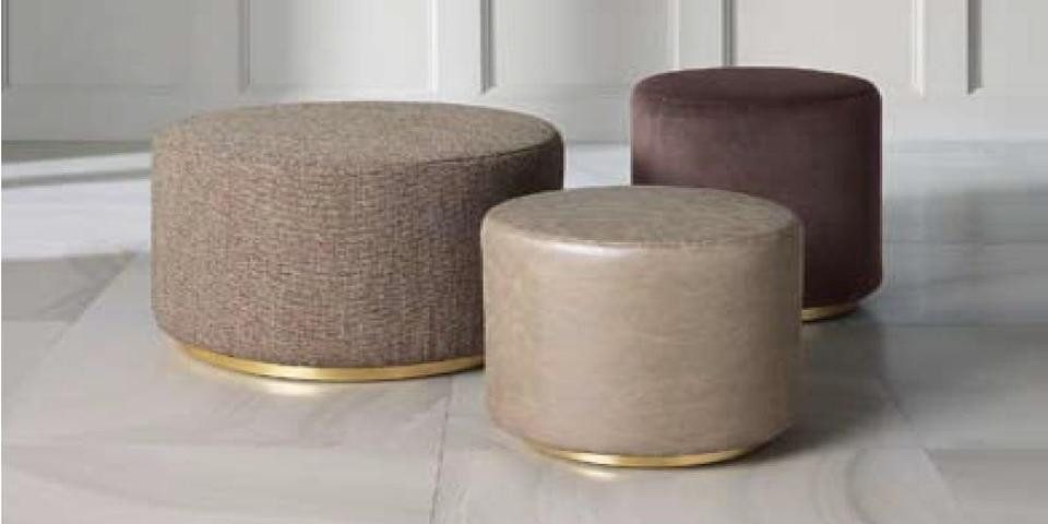 Xlmoebel Polstergarnitur Luxus-Wohnzimmermöbel in edlem Holzdesign mit Sofa und Hocker, (Wohnzimmermöbel, 7-tlg., Set 7tlg Wohnzimmer (Sofa + 3xHocker + 2xSchrank + RTV), Hergestellt in Europa