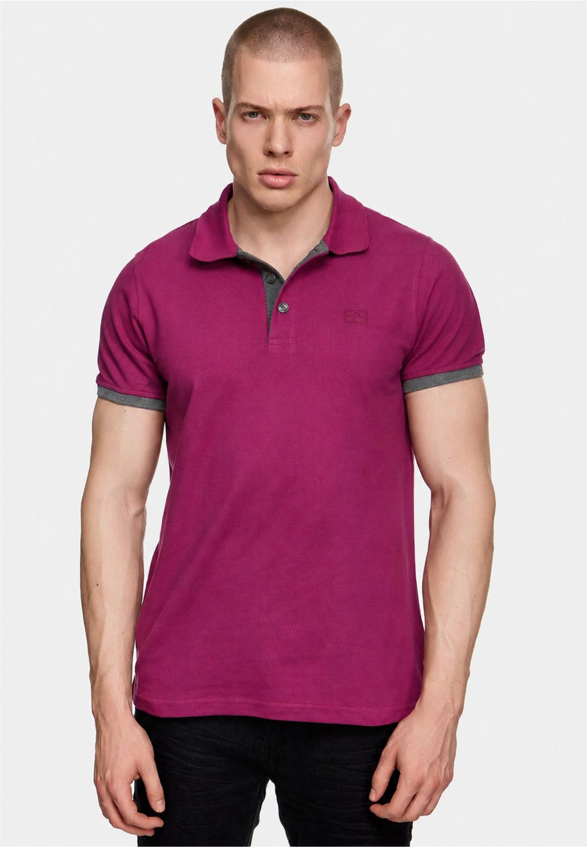 Rusty Neal Poloshirt Rusty Neal Polo mit kontrastfarbig abgesetzter Knopfleiste