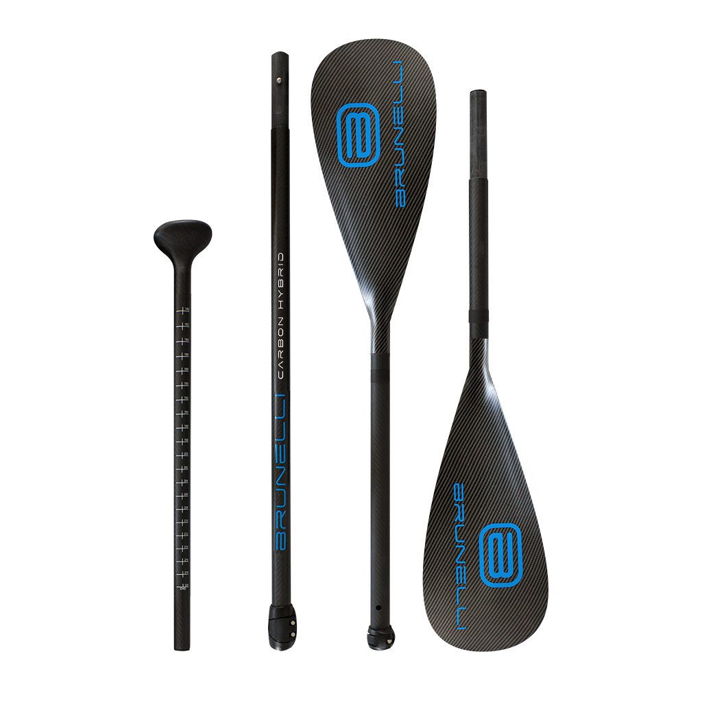 Brunelli SUP-Board BRUNELLI CARBON HYBRID Stechpaddel oder Kajak Dual Tech Paddle 2-in-1