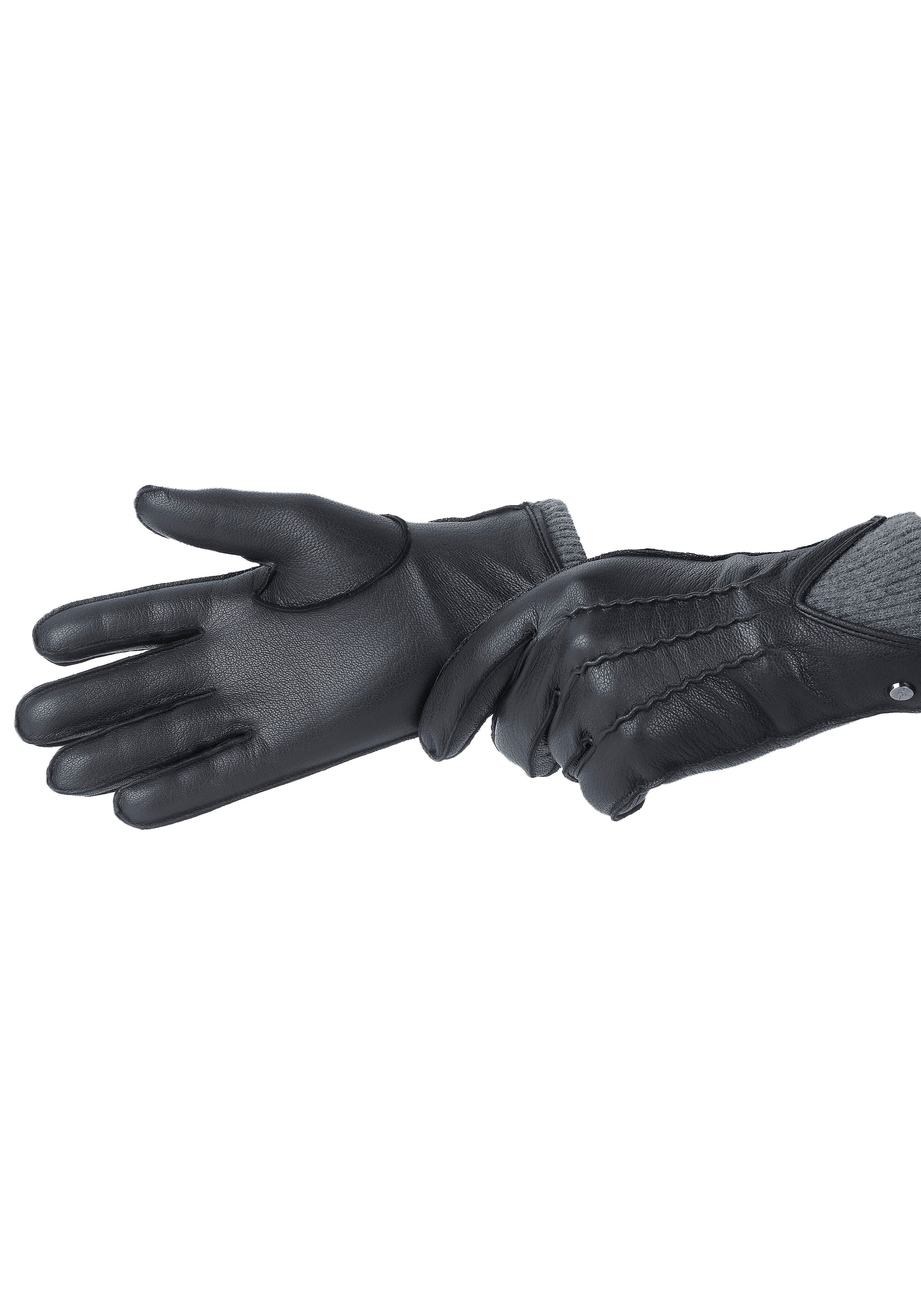PEARLWOOD Lederhandschuhe John Elastischer Bund mit günstig online kaufen