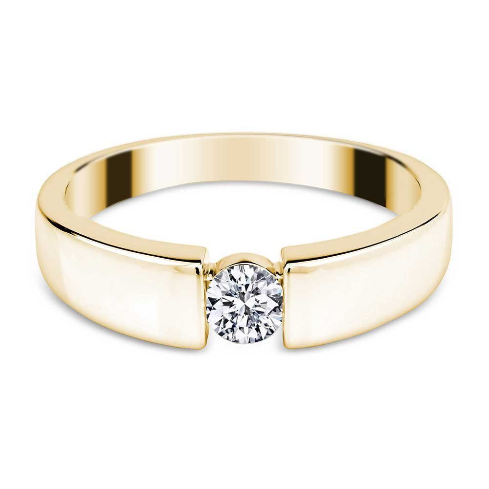 Adam & Eve Verlobungsring Brillantring 585/- Gelbgold - Weißgold 0,10 ct. / 0,15 ct. / 0,25 ct. (Diamantring mit Brilliantschliff), inklusive Echtheitszertifikat - Gravur möglich