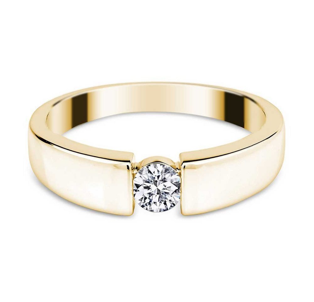 Adam & Eve Verlobungsring Brillantring 585/- Gelbgold - Weißgold 0,10 ct. / 0,15 ct. / 0,25 ct. (Diamantring mit Brilliantschliff), inklusive Echtheitszertifikat - Gravur möglich