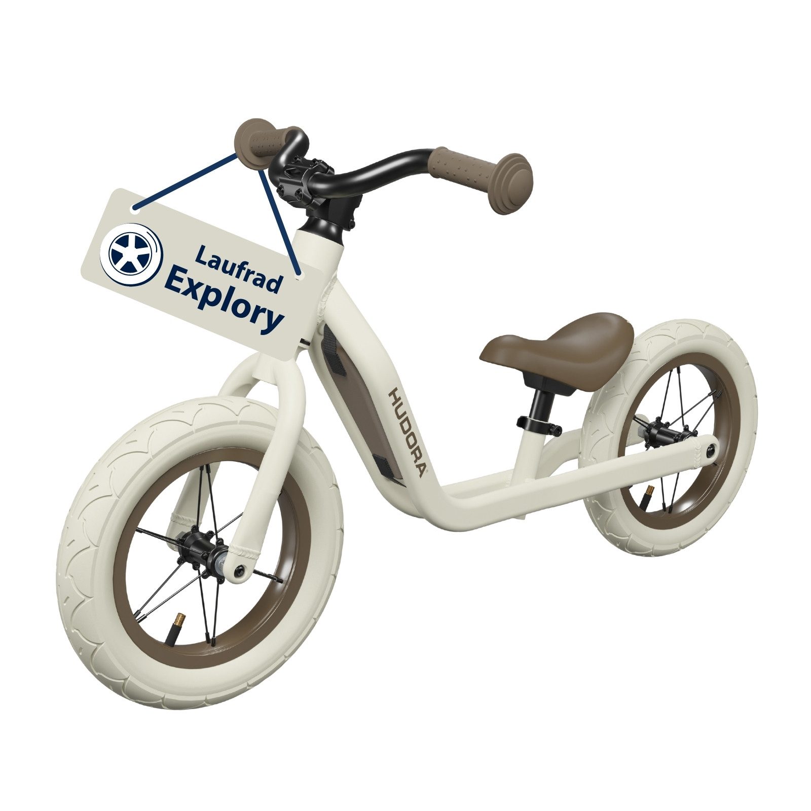 Hudora Laufrad Explory, für Kinder ab 18 Monaten, verstellbare Sattelhöhe, Luftreifen
