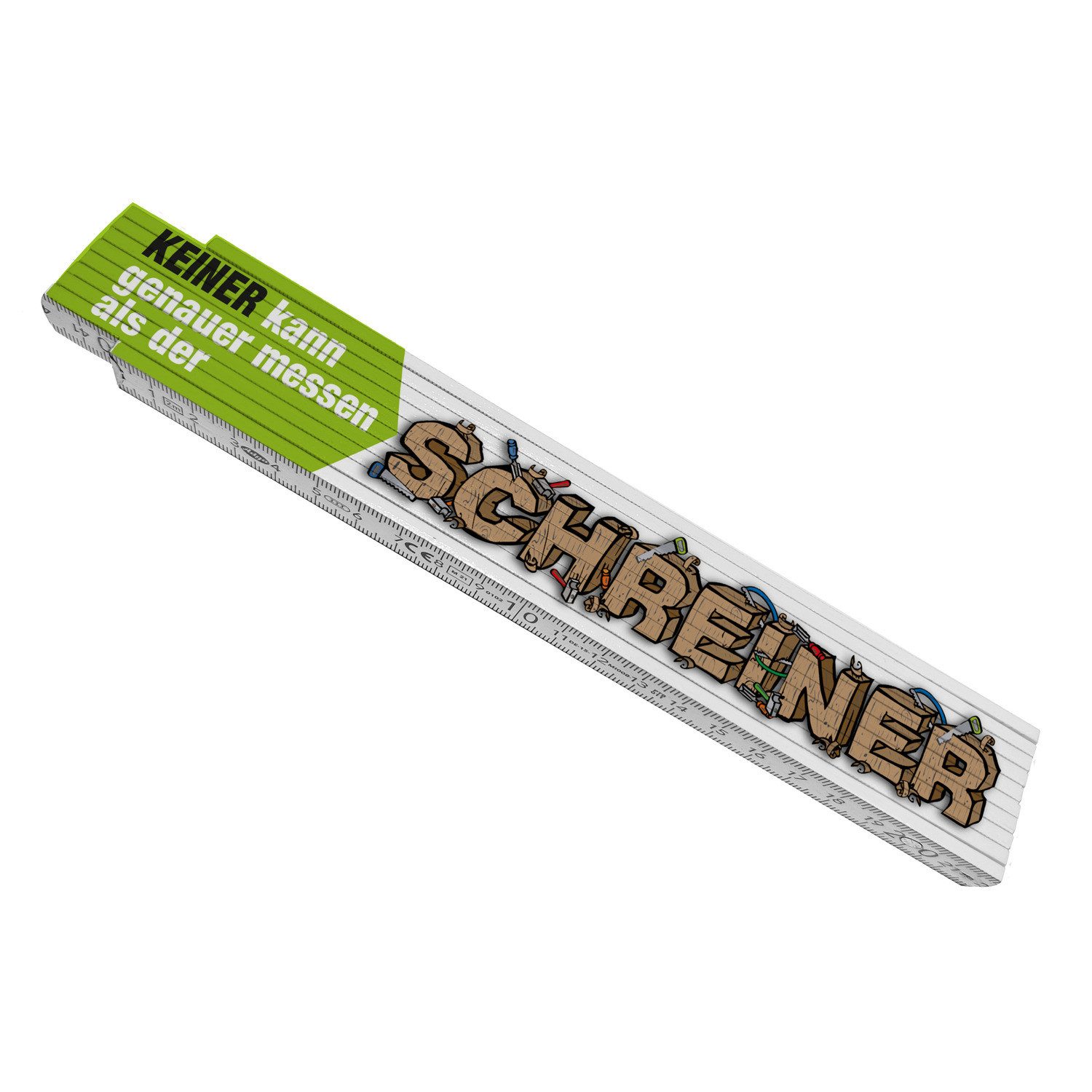 speecheese Zollstock Keiner kann genauer messen als der Schreiner Meterstab aus Holz in